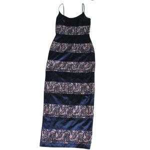 Jovani Navy Beaded Evening Gown